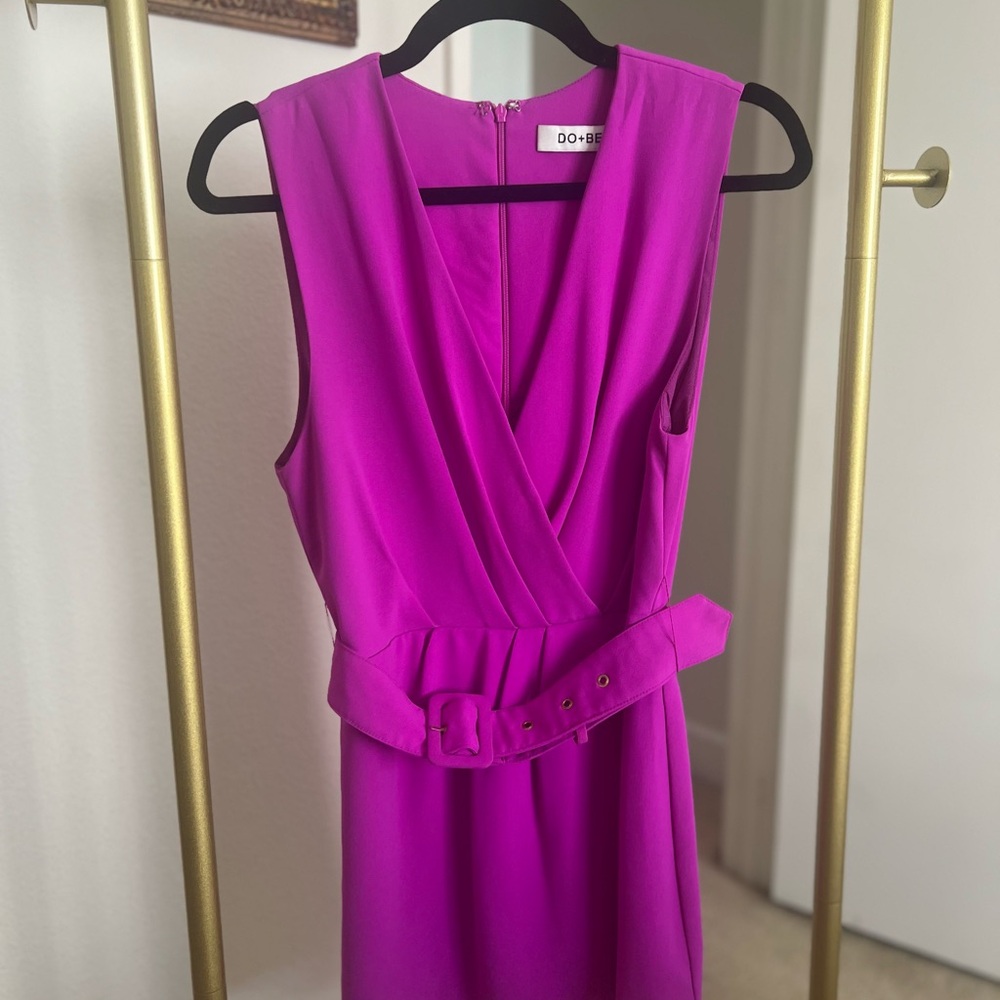 Fuchsia Belted Romper